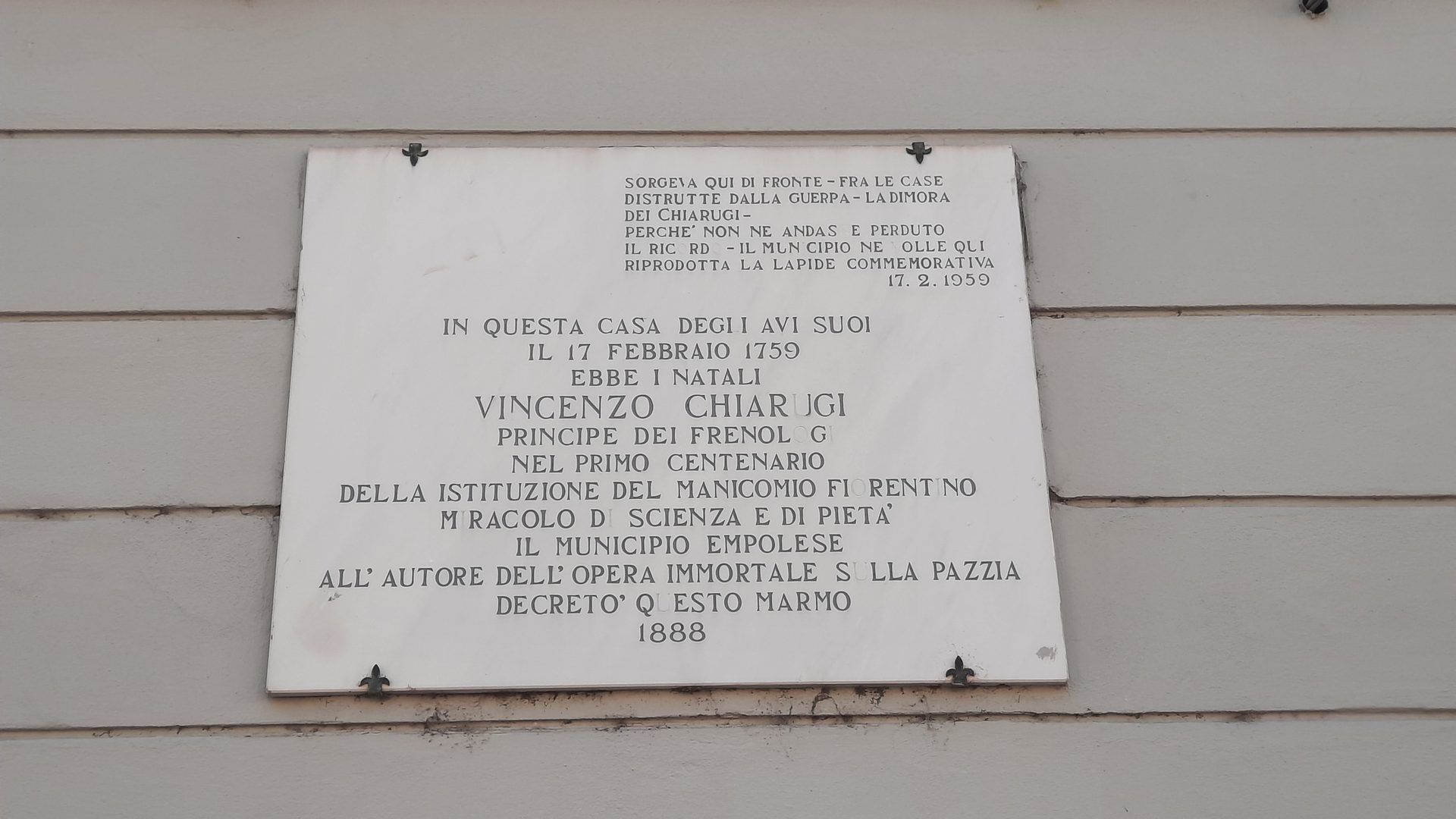 Vincenzo Chiarugi's birthplace, Empoli - 02.jpg